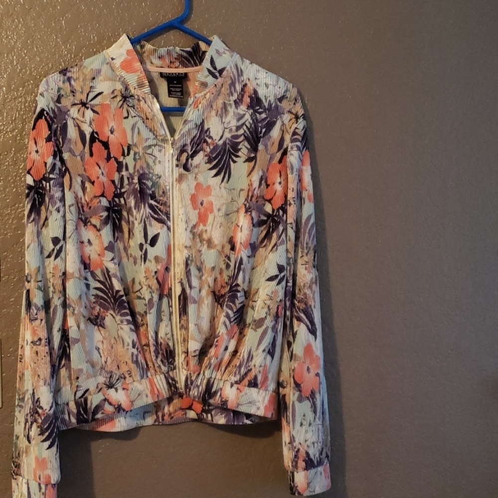 Soho zip-up floral jacket